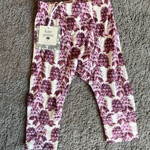 Kate Quinn Purple Floral Kids Leggings